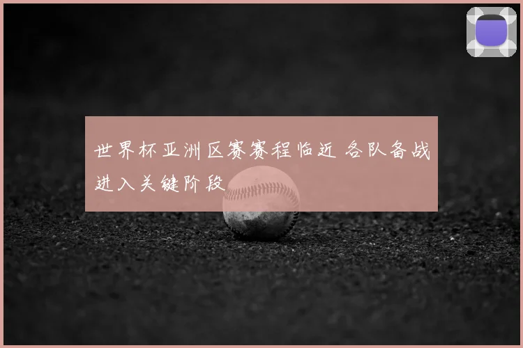 世界杯亚洲区赛赛程临近 各队备战进入关键阶段